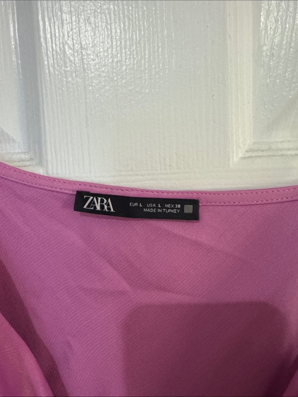 Zara Silky Magenta Slip Dress with Cowl Neck - Picture 3 of 7